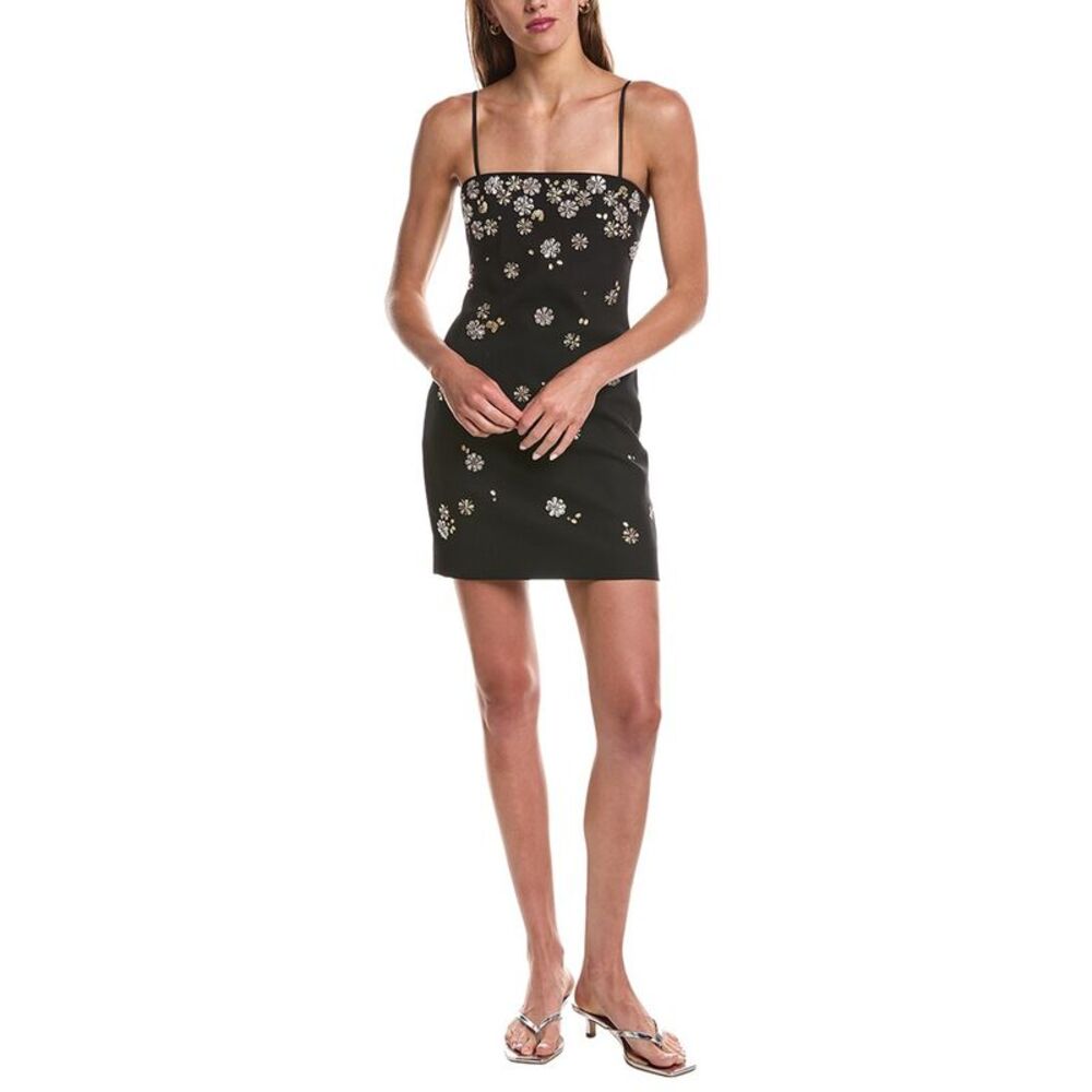 Cinq À Sept Womens  Tumbling Flowers Samia Mini Dress, Black